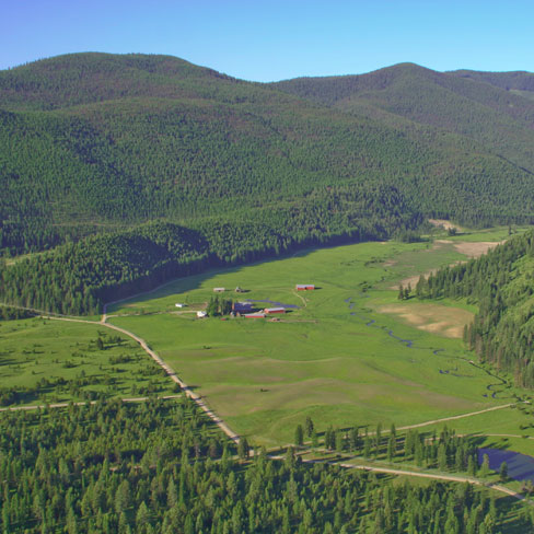 Western Montana Ranch Aerial