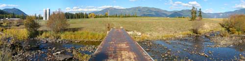 Fall photo, railroad bridge of Beaver Creek, Trout Creek, Montana